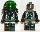 LEGO sp028 Insectoids - green circuitry w/hose on sides, printed legs, Black Armor